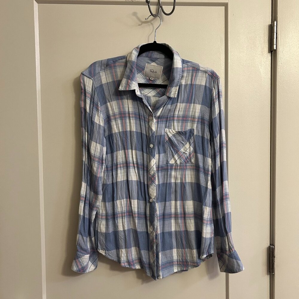 Rails Hunter Blue Plaid Button Down